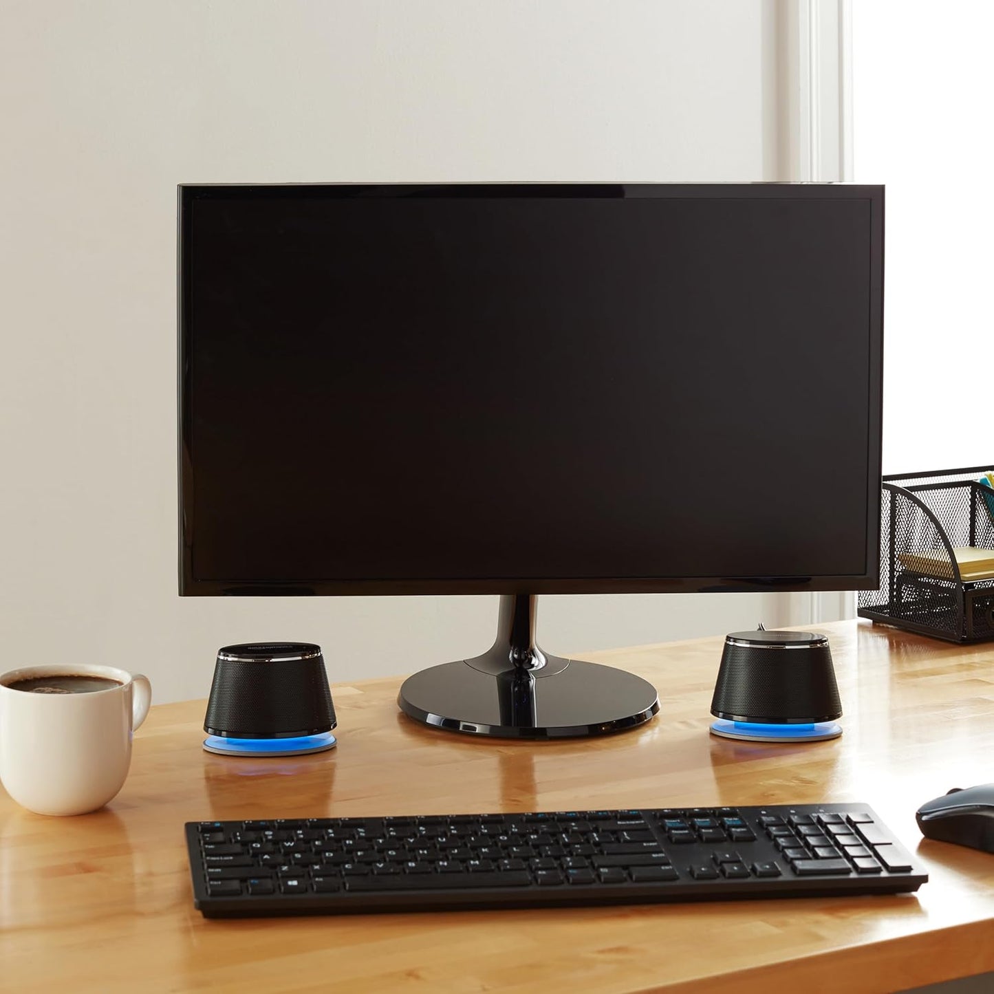 Stereo 2.0 Speakers for PC or Laptop, 3.5Mm Aux Input, Usb-Powered, 1 Pair, Black