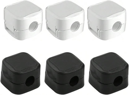 Cable Clips,Cord Organizer,Magnetic Cable Clips,Cord Holder for Charging Cords, Wire Management for Home Office Desk,Phone,Car,Wall,Desktop (Black+White, 6Pcs)