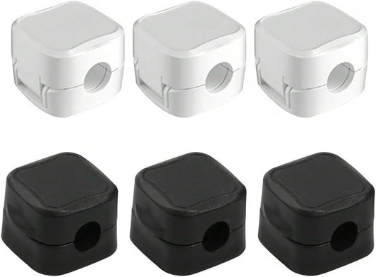 Cable Clips,Cord Organizer,Magnetic Cable Clips,Cord Holder for Charging Cords, Wire Management for Home Office Desk,Phone,Car,Wall,Desktop (Black+White, 6Pcs)