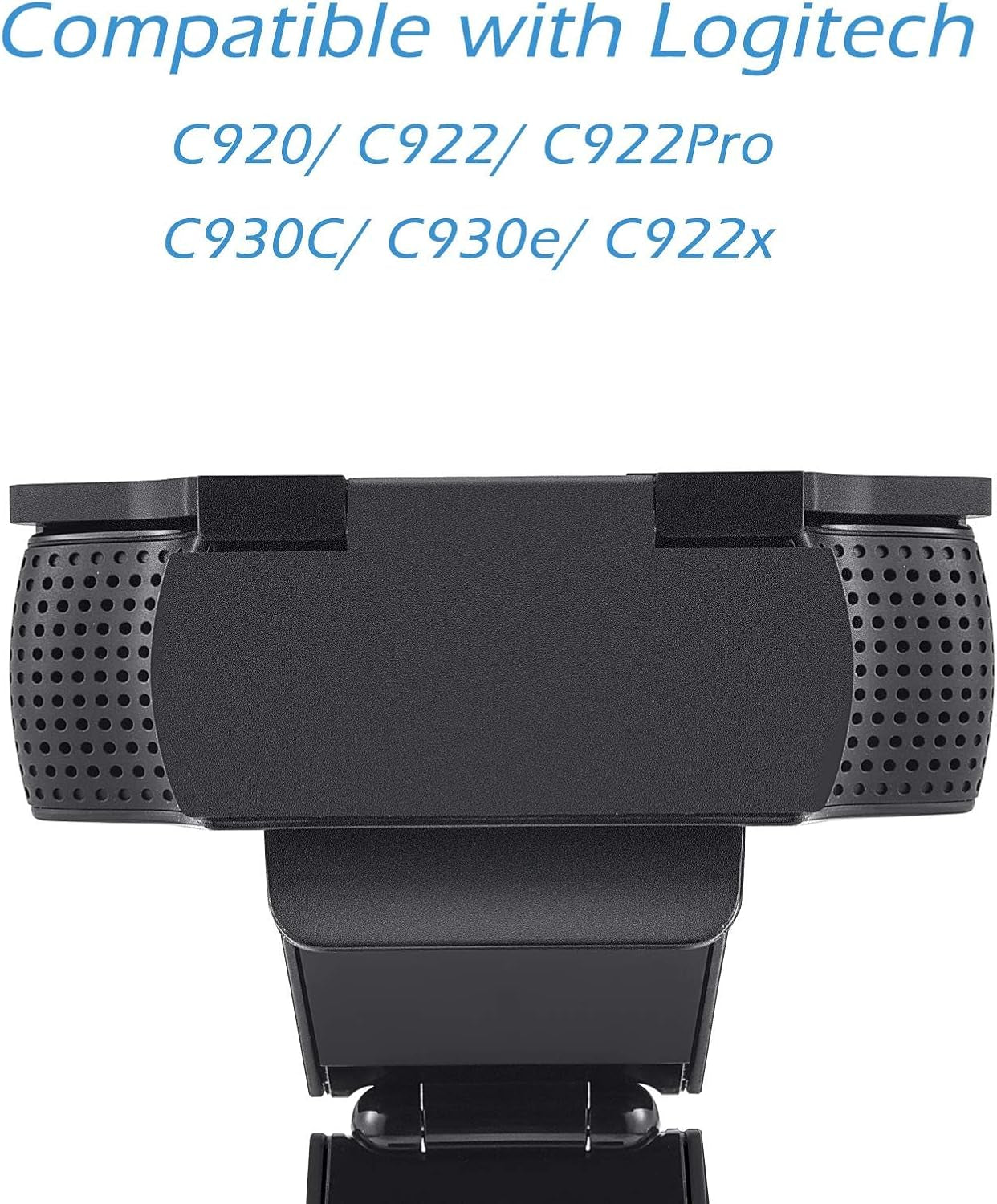 Webcam Cover for Logitech C920/ C920X/ C922X/ C930E/ C922/ C920 HD Pro Stream Webcam, Camera Cover to Protect Lens and Security, Black