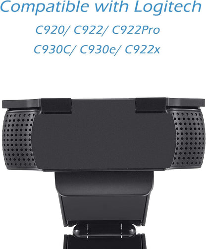 Webcam Cover for Logitech C920/ C920X/ C922X/ C930E/ C922/ C920 HD Pro Stream Webcam, Camera Cover to Protect Lens and Security, Black