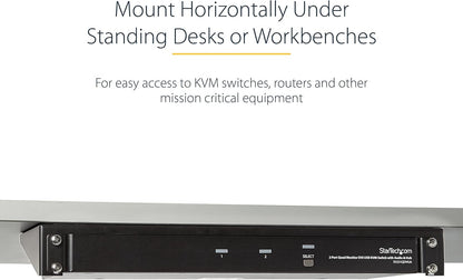 1U Wall Mount Patch Panel Bracket – 19 in – Steel - Vertical Mounting Bracket for Networking and Data Equipment, TAA (RK119WALLV)