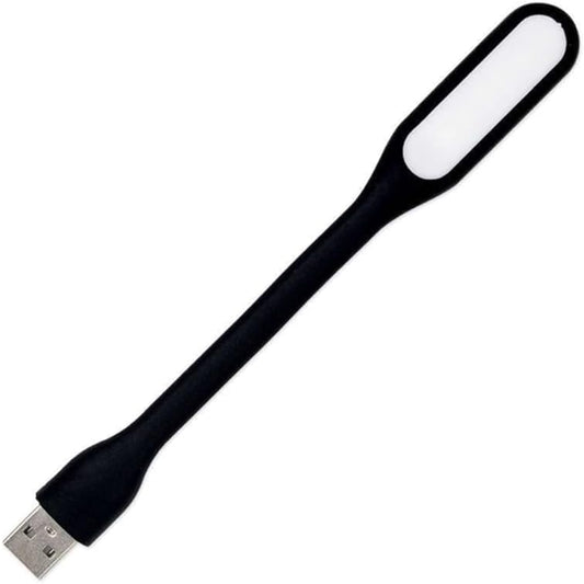 USB Lamp LED Mini Light Laptop Computer Notebook Reading Lamp Silicone Gooseneck Black