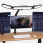 LED Desk Lamp with Clamp,Adjustable Swing Arm Desk Lamps for Home Office,Dimmable Tempering Eye Care Desk Light Bright Modern Led Table Lamp for Nail Tech Architect,Flexible Tall Task Table Light