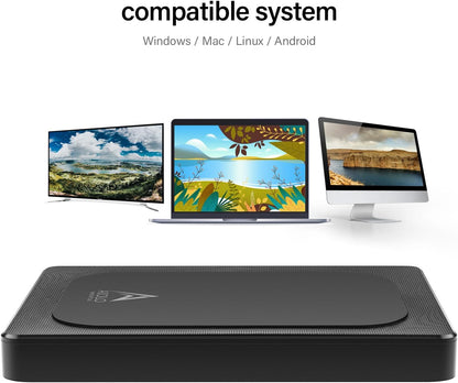 4TB External Hard Drive Ultra Slim Portable HDD-USB 3.0 for PC, Mac, Laptop, PS4, Xbox One,Xbox 360 Model A4