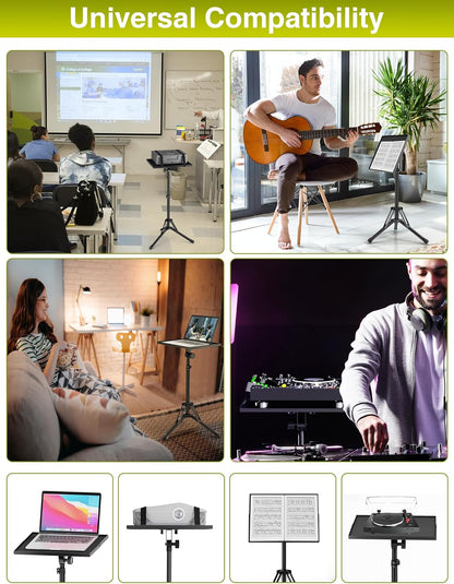 Projector Stand Tripod Adjustable from 26" to 38", Foldable Laptop Floor Stand with Lift Switch, Tripod for Projector with Carry Bag,Portable Podium Stand for Office, Home,Stage, Studio, Dj Racks