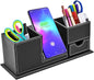 Pen Holder with Fast Wireless Charger, Cell Phone Stand Desktop Organizer, for Iphone 14/13/12/11/8/SE Series and Qi-Enabled Devices, Home Office Organizers for Desk.