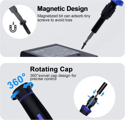 Precision Screwdriver Set, 152 in 1 Small Magnetic Screwdriver Set with Case, Electronic Repair Tool Kit for Computer, Laptop, Iphone, Macbook, PC,PS4/PS5, Xbox Controller, Jewelers, Glasses