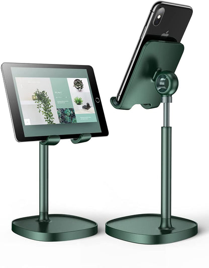 Cell Phone Stand Adjustable for Iphone Phone Holder for Desk, Office Desk Accessories PC Gaming Gifts for Her Kitchen Gadgets Clearance Essentials Fit Otterbox Case Switch Ipad Air Tablet 4-10In