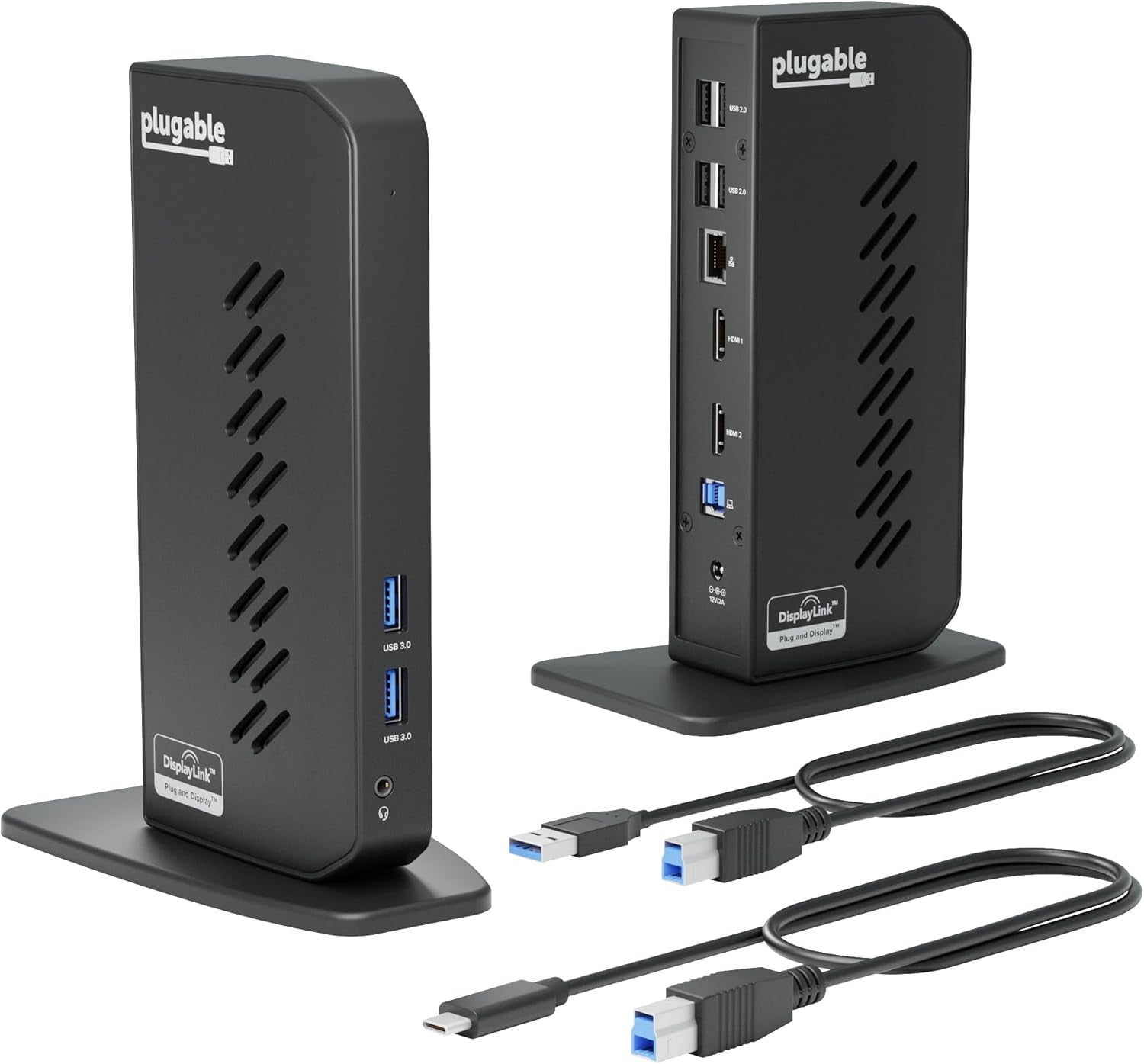 USB 3.0 and USB-C Universal Laptop Docking Station with 2 HDMI Ports for Windows, Mac, and Chromeos (Gigabit Ethernet, Audio)