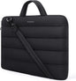 13-14 Inch Laptop Bag, Puffy Cute Laptop Case Sleeve with Handle for Women, Portable Macbook Air/Pro 13 Inch Case Sleeve with Strap, Black