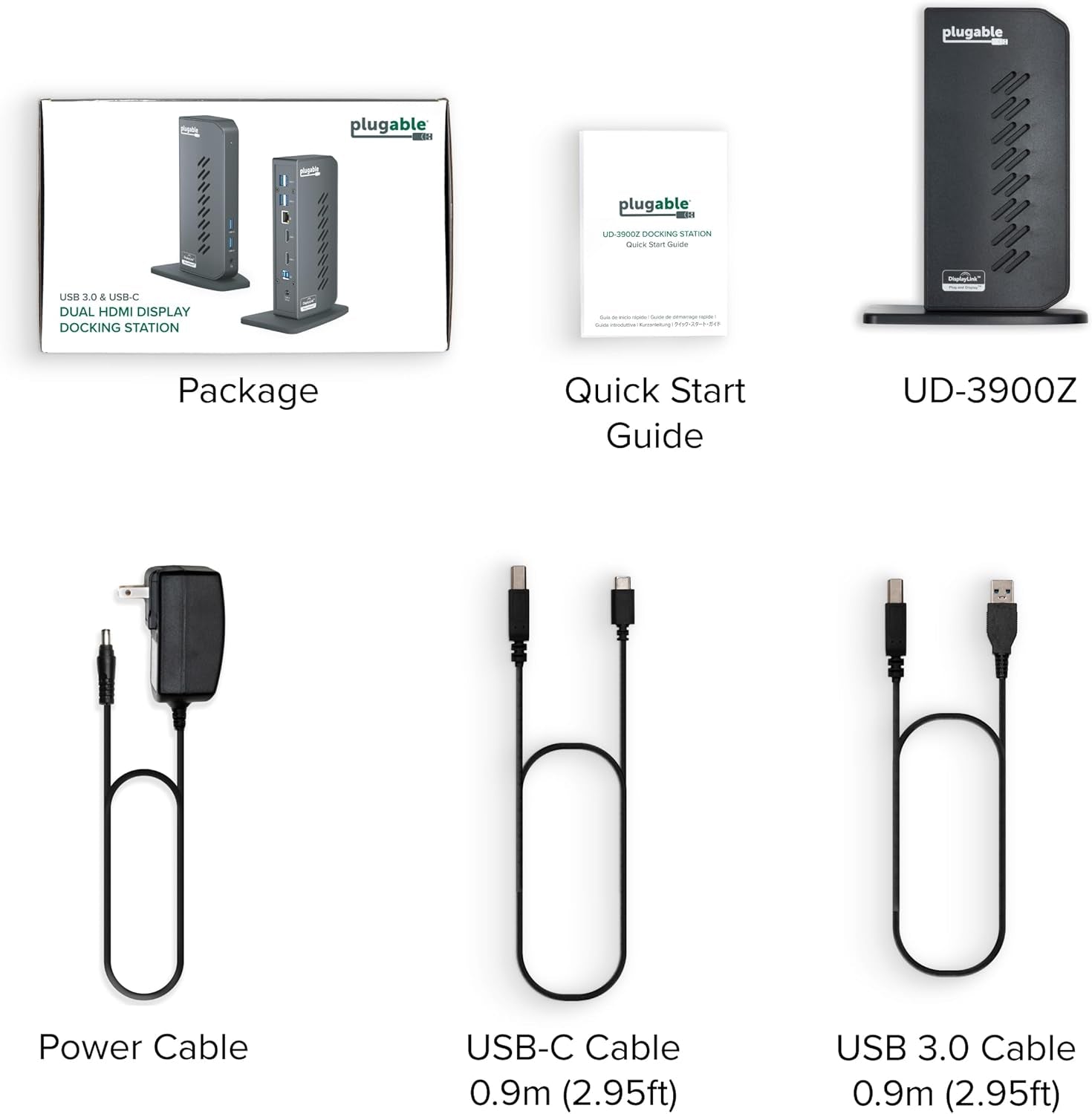 USB 3.0 and USB-C Universal Laptop Docking Station with 2 HDMI Ports for Windows, Mac, and Chromeos (Gigabit Ethernet, Audio)