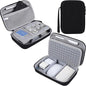 Hard Travel Electronic Organizer Case for Macbook Power Adapter Chargers Cables Power Bank Apple Magic Mouse Apple Pencil USB Flash Disk SD Card Hard Drive Waterproof Shockproof Carrying Bag, Black