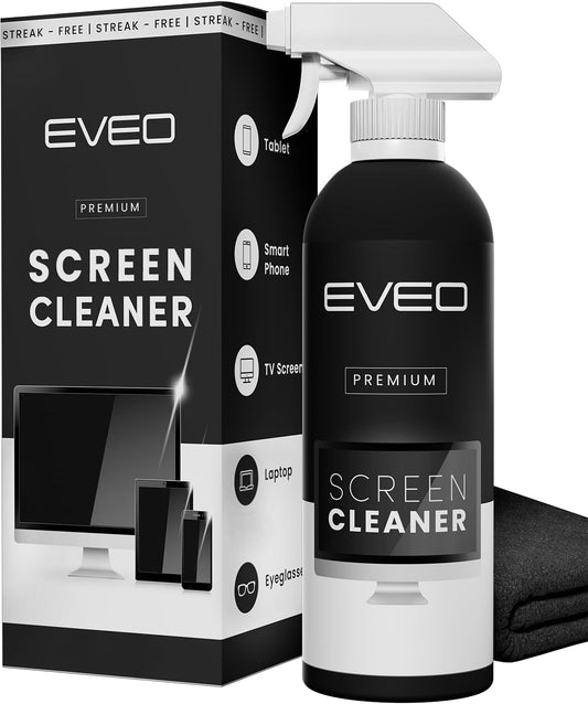 ® Screen Cleaner Spray Kit (Streak-Free) TV Screen Cleaner for Smart TV, LCD, LED, OLED | Computer Screen Cleaner Spray and Wipe Microfiber Cloth for TV, Monitor, Laptop, Ipad, Car & More - 1 Pack