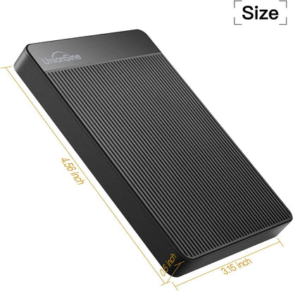 500GB 2.5" Ultra Slim Portable External Hard Drive HDD-USB 3.0 for PC, Mac, Laptop, PS4, Xbox One,Xbox 360-Hd-2510(Black)