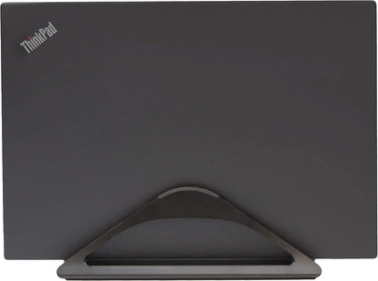 Vertical Laptop Stand for Desks in Matte Black, Upright Adjustable Holder to Dock Apple Macbook, Macbook Pro, and Other Laptops to Organize Work & Home Office, Automatic Grip