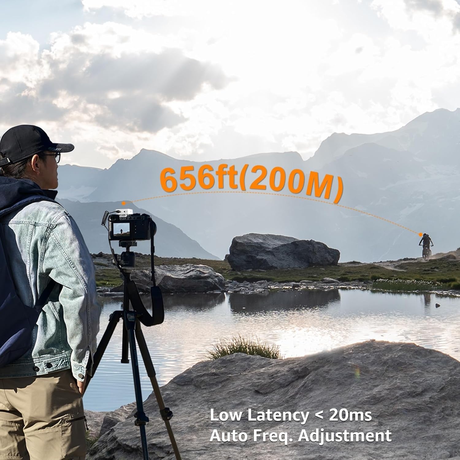 Boomx-D2 Wireless Lavalier Microphone, 2.4G Dual Lapel Mic with 2 Transmitters, Noise Cancellation, 656Ft Range, Compatible with Iphone, Android, Camera, for Youtube Video Recording Streaming