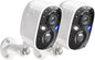 Security Cameras Wireless Outdoor, 2K Color Night Vision AI Motion Detection 2-Way Talk Battery Powered Wifi Home Indoor Camera IP65 Weatherproof Spotlight Siren Alarm Cloud/Sd Storage 2-Pack