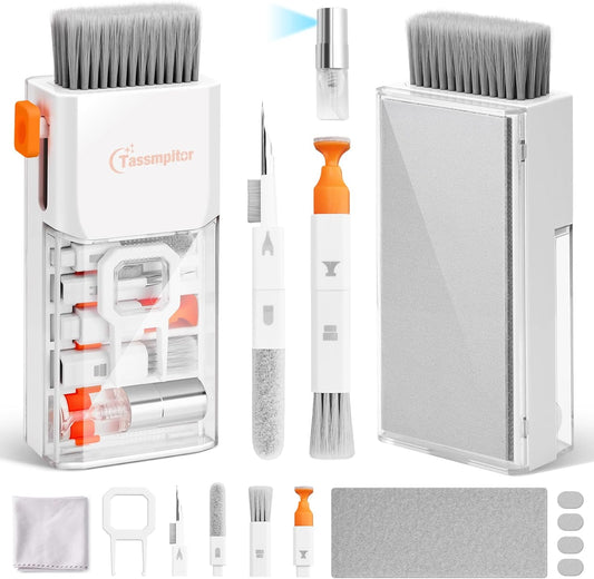 Keyboard Cleaner Laptop Cleaning Kit, All-In-One Keyboard Cleaning Kit, Laptop Cleaner Tool for Macbook Ipad Iphone Computer, Portable Electronics Brush Tool for Tablet PC Camera Lens Earbuds Monitor