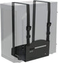 Universal PC Wall Mount, Adjustable Steel Bracket, Computer Case, Open Frame CPU Strap Holder, Black, MOUNT-PC03V