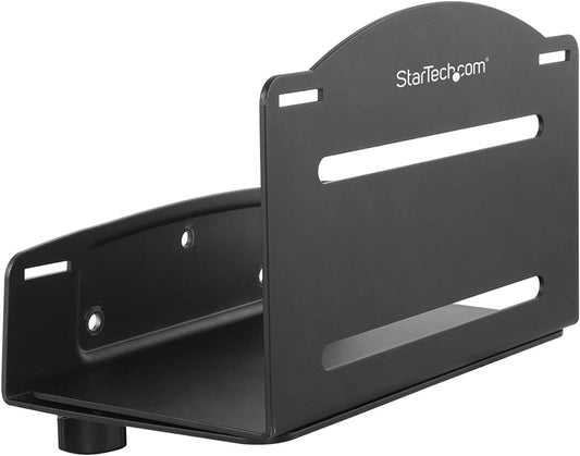 Wall Mount CPU Holder - Adjustable Width 4.8In to 8.3In - Metal - Computer Tower Mounting Bracket for Desktop PC (CPUWALLMNT)