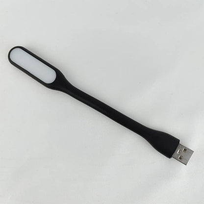 USB Lamp LED Mini Light Laptop Computer Notebook Reading Lamp Silicone Gooseneck Black