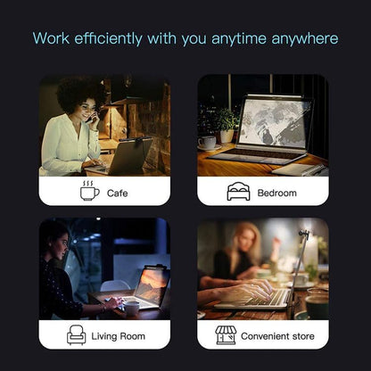 Portable Laptop Monitor Light Bar with USB Connection, E-Reading LED Task Lamp, 3 Color Temperature Settings, 10 Levels of Brightness Adjustment, No Glare on the Screen, Saves Space