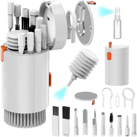 20 in 1 Multifunctional Cleaner Kit for Electronic Devices, Keyboard Cleaning Brush, Headphones Cleaner Kit for Airpods, Multi-Tool for Cleaning Laptop, Keyboard, Earbuds, Camera, Cellphones