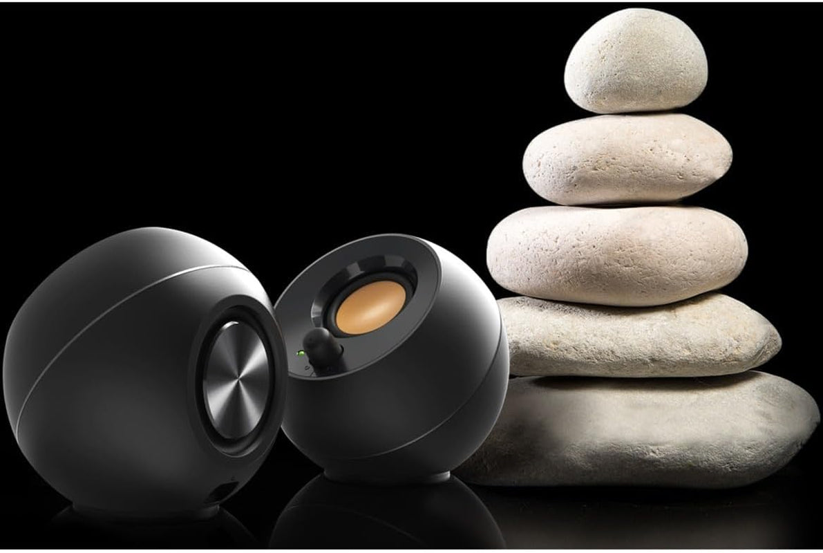 Pebble 2.0 Usb-Powered Desktop Speakers with Far-Field Drivers and Passive Radiators for Pcs and Laptops (Black)