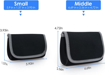 Tech Pouch Storage Small Bag Cases for Accessories Laptop Macbook Power Adapter, Wireless Mouse, Iphone Charger, Cellphone, Power Bank, Cord Travel Cable Electronic Organizer - Dark Gray