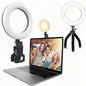 Video Conference Lighting,  6.3" Ring Light with Stand Clip on Laptop Desktop Ring Light for Video Calls, Webcam, Remote Working, Zoom Meetings, Live Streaming, Online Teaching, Interview