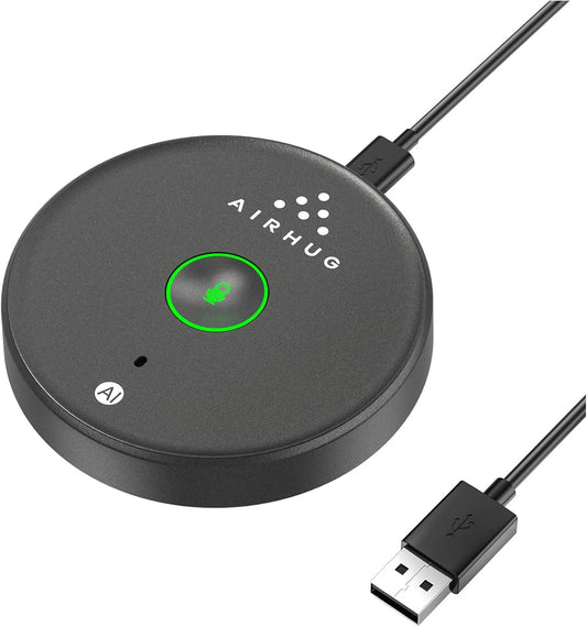 USB Microphone,Desktop Computer Mic, Mute Button with LED Indicator,Ai Noise Reduction,Plug & Play Omnidirectional Condenser PC Laptop Mics,For Online Calls/Class/Recording Video