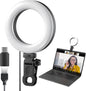 Ring Light Clip on Laptop Monitor, Webcam Light 10 Brightness Level Video Conference Lighting for Remote Working/Zoom Calls/Self Broadcasting/Live Streaming/Video Recording/Tiktok