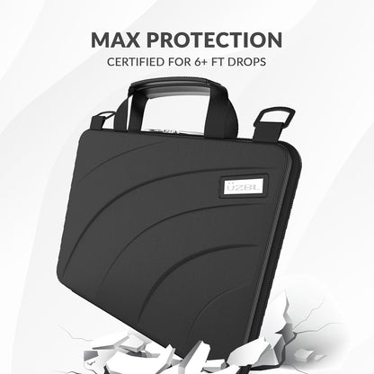 13-14 Inch Protective Always-On Chromebook Hard Case with Adjustable Shoulder Strap and Carrying Handles