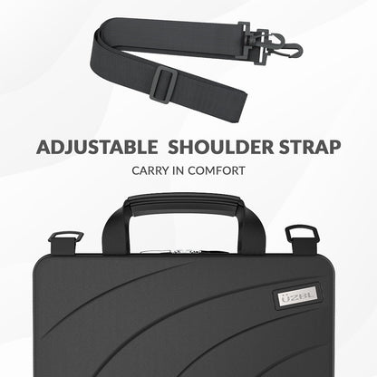13-14 Inch Protective Always-On Chromebook Hard Case with Adjustable Shoulder Strap and Carrying Handles