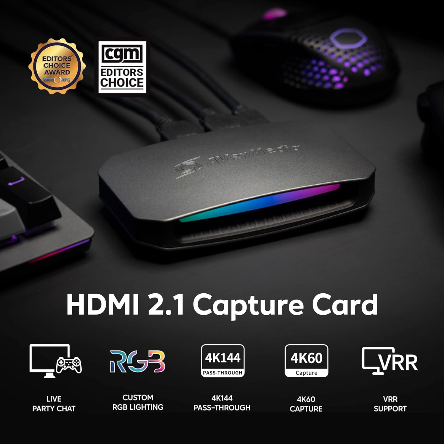 4K60 Capture Card with HDMI 2.1, Low Latency, 4K144/4K120 Passthrough, Game Capture Device for PS5, PS5 Pro, Xbox, Switch, Streaming on Twitch, OBS on Mac & PC, GC553G2 Live Gamer Ultra 2.1