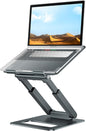 Laptop Stand for Desk Adjustable Height, Telescopic 360 Rotating Pull Out Design Ergonomic Laptop Riser Fits All Macbook, Laptops -Gray