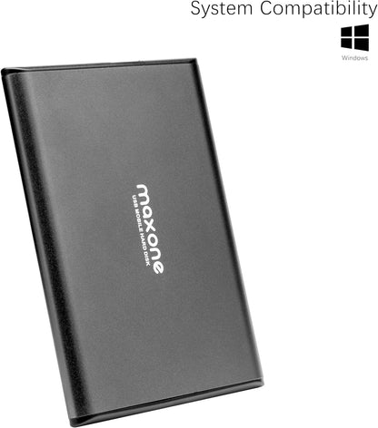 1TB Ultra Slim Portable External Hard Drive HDD USB 3.0 for PC, Mac, Laptop, Charcoal Grey