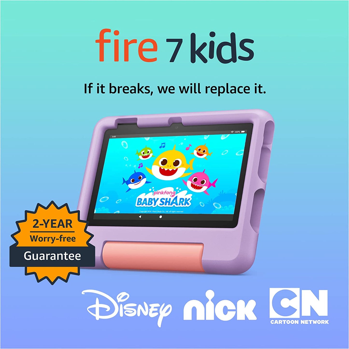 Fire 7 Kids Tablet (Newest Model) Ages 3-7. Top-Selling 7" Kids Tablet on . Includes Ad-Free and Exclusive Content, Easy Parental Controls, 10-Hr Battery, 16 GB, Purple