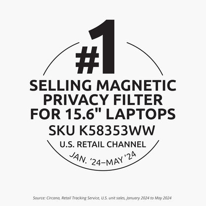 Magpro™ Magnetic Laptop Privacy Screen 15.6 Inch, Removable 16:9 Laptop Privacy Filter Shield, Anti-Glare, Blue Ray Reduction, Compatible with Hp/Dell/Acer/Asus/Lenovo (K58353WW)