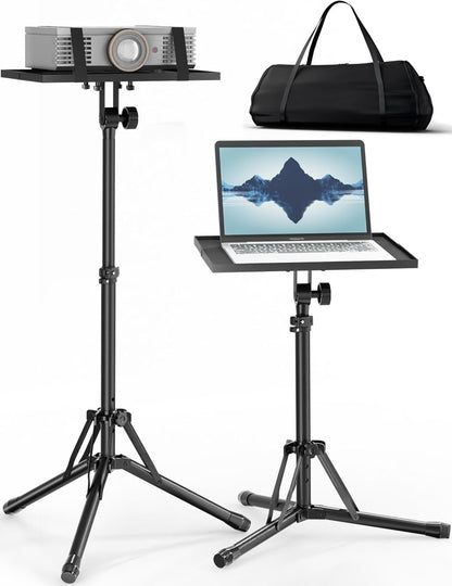 Projector Stand Tripod Adjustable from 26" to 38", Foldable Laptop Floor Stand with Lift Switch, Tripod for Projector with Carry Bag,Portable Podium Stand for Office, Home,Stage, Studio, Dj Racks