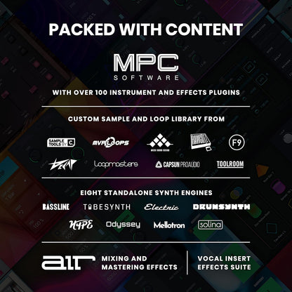 MPC Studio MIDI Controller Beat Maker with 16 Velocity Sensitive RGB Pads, Full MPC 2 Software, Assignable Touch Strip & LCD Display