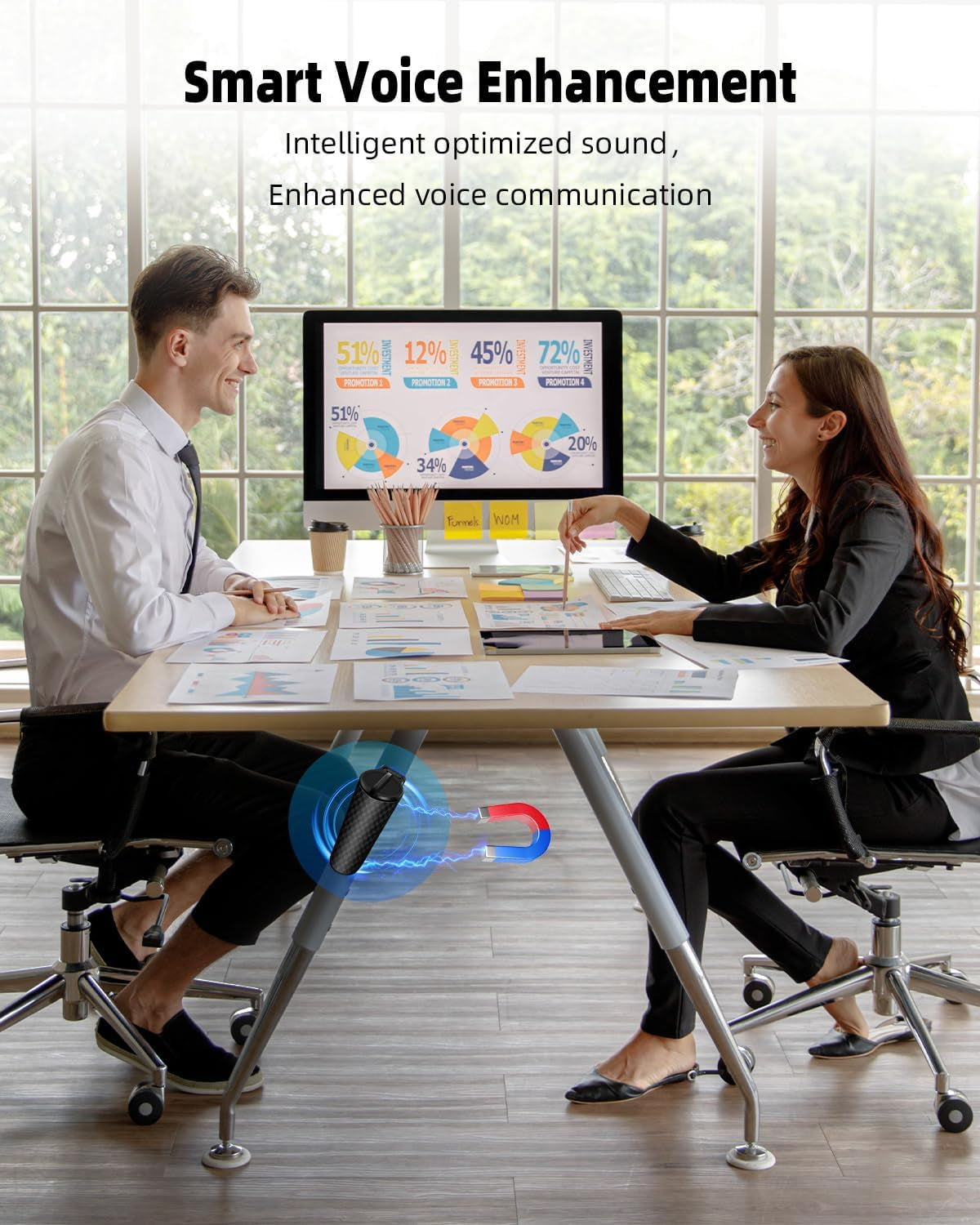 128G Magnetic Voice Recorder with Ai-Intelligent Triple Noise Reduction,35 Days Continuous Recording Device,Voice Activated Audio Recorder,Digital Voice Recorder for Meetings/Interviews/Classroom…
