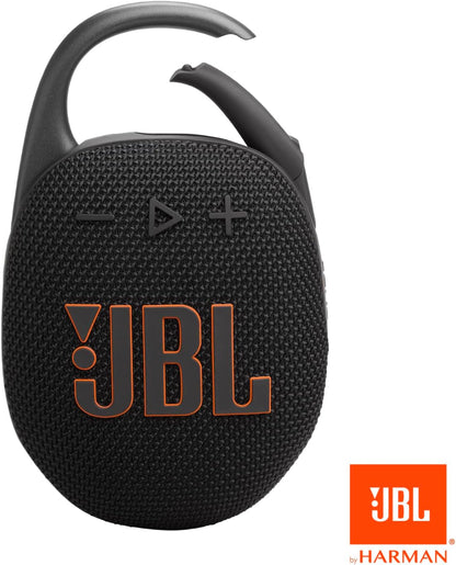 Clip 5 - Ultra-Portable, Waterproof & Dustproof Bluetooth Speaker, Big Pro Sound with Punchy Bass, Integrated Carabiner, up to 12 Hours of Play, Made in Part with Recycled Materials (Black)