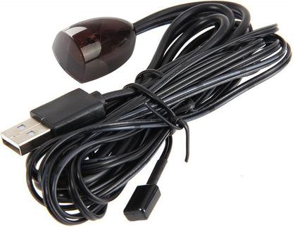 IR Repeater Transmitter Kit 10FT Infrared Remote Control Extender Cable Universal IR Blaster Emitter up to 15FT Signal Range for Blu-Ray/Dvd Player, Cable Box, STB, Receiver, Amplifier, More