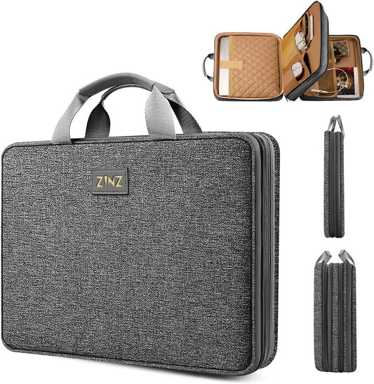 Slim Expandable Laptop Case 15.6 Inch Sleeve Upgraded Protective Durable Recycled Carrying Case Compatible with Macbook 15" & 16" and Most 15" 15.6" 16" Notebook,D01G01