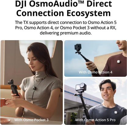 Mic Mini (2 TX + 1 RX + Charging Case), Wireless Microphone for Iphone/Camera/Android, Ultralight, Detail-Rich Audio, 48H Use, Noise Cancelling, Automatic Limiting, Vlog, Streaming