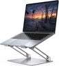 Adjustable Laptop Stand, Portable Laptop Riser, Aluminum Laptop Stand for Desk Foldable, Ergonomic Computer Notebook Stand Holder for Macbook Air Pro, Dell XPS, HP (10-17.3'') - Silver