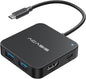 USB C Hub 10Gbps, Multiport Adapter with 4K 60Hz HDMI, 100W Power Delivery, 3 USB A3.2+1 USB-C 3.1 Data Port, USB C to HDMI Adapter for Macbook, Dell, Lenovo, Surface, Ipad PRO, Xps(Black)