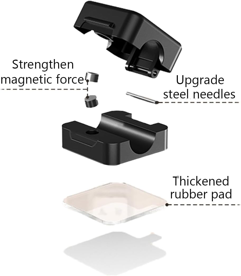 Cable Clips,Cord Organizer,Magnetic Cable Clips,Cord Holder for Charging Cords, Wire Management for Home Office Desk,Phone,Car,Wall,Desktop (Black+White, 6Pcs)
